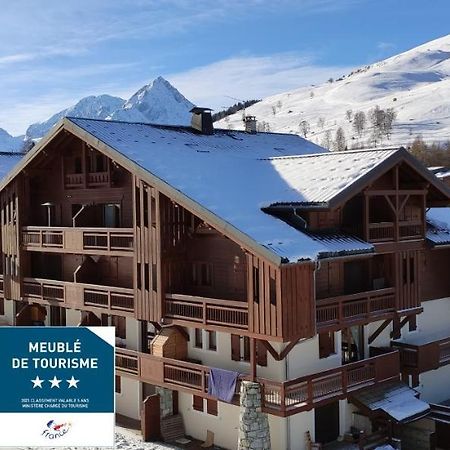 T2 Meublé Tourisme 3 étoiles TOUT CONFORT linge de lit-serviettes-ménage-parking privé avec superbe vue et au pied des pistes Les Deux Alpes Exterior foto